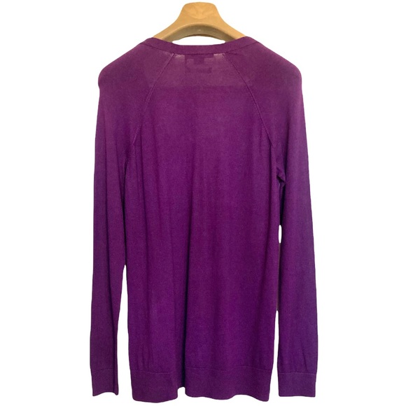 MED•NWT•ARMANI EXCHANGE•ROYAL PURPLE KNIT CARDIGAN W CERTIFICATE OF AUTHENTICITY - Picture 5 of 8